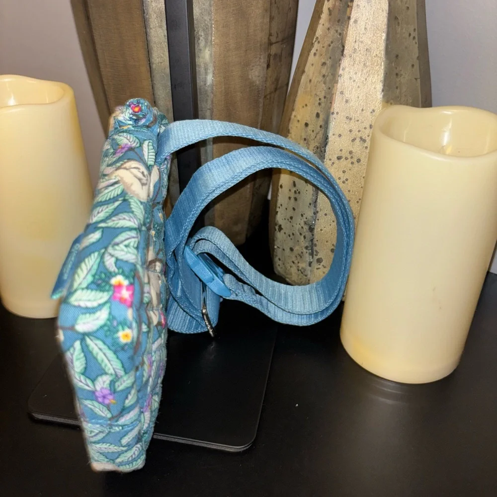 Vera Bradley Teal and White Leafy Belt Bag